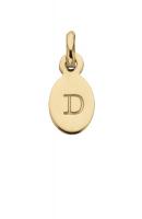 KA Oval Letter D, 18K Gold Vermeil